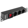 Блок розеток EXEGATE SERVERPRO PDU-10H305 Al-3S-C14-SW EX298593RUS