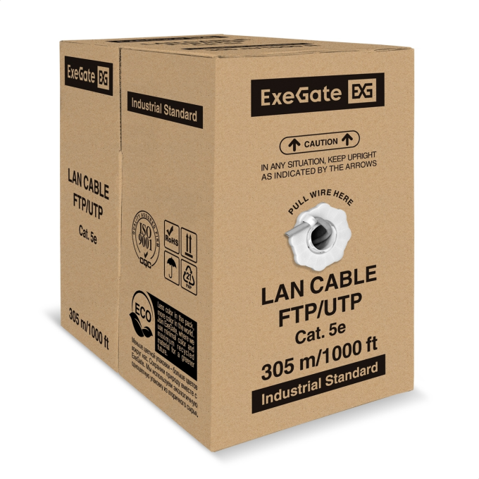 Кабель EXEGATE SPECIAL UTP4-C5e-CCA-S24-IN-PVC-GY-305 UTP EX301084RUS